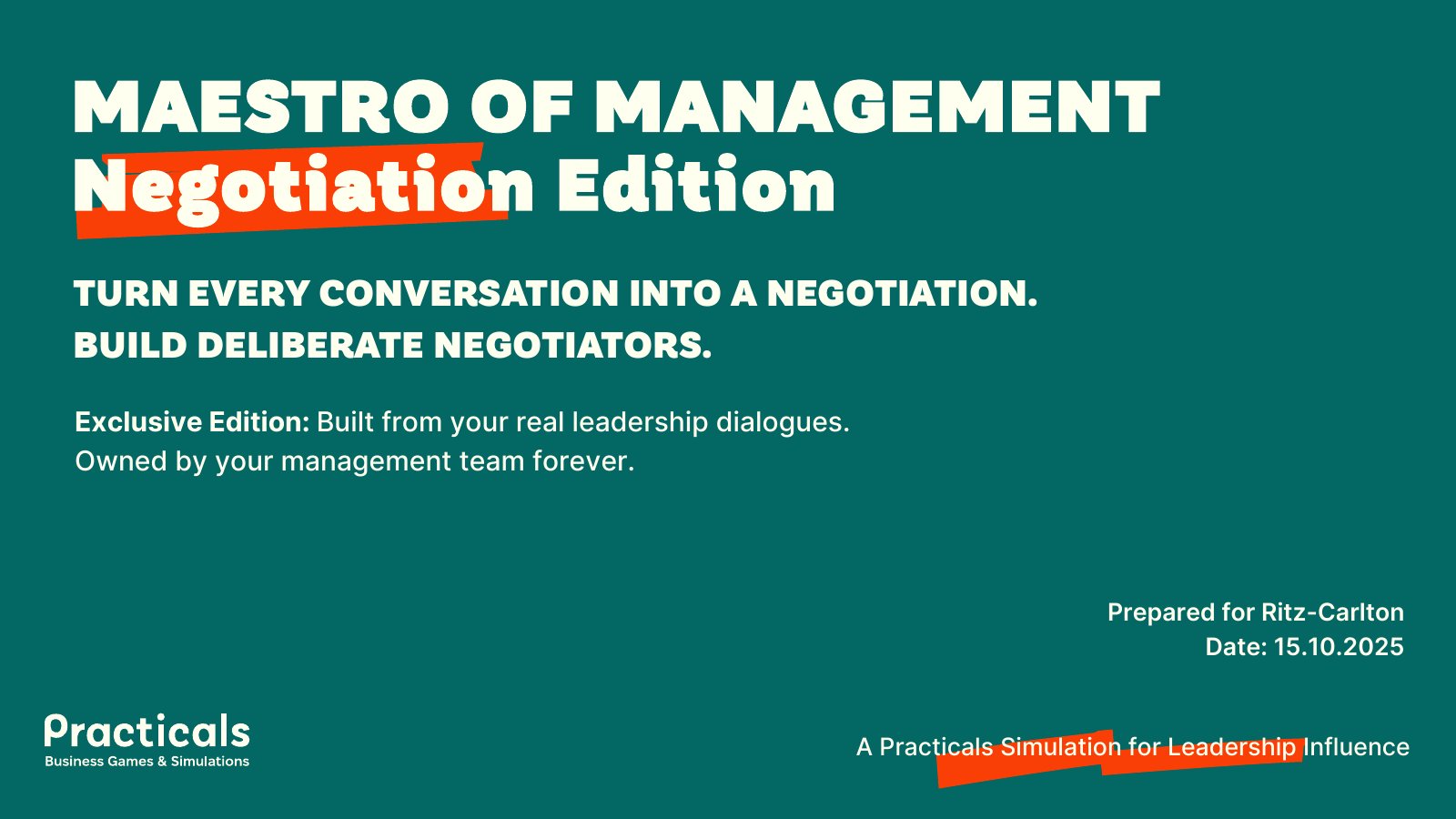 Обложка презентации Maestro of Management